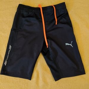 Puma Black Half Tight Running Shorts Small
